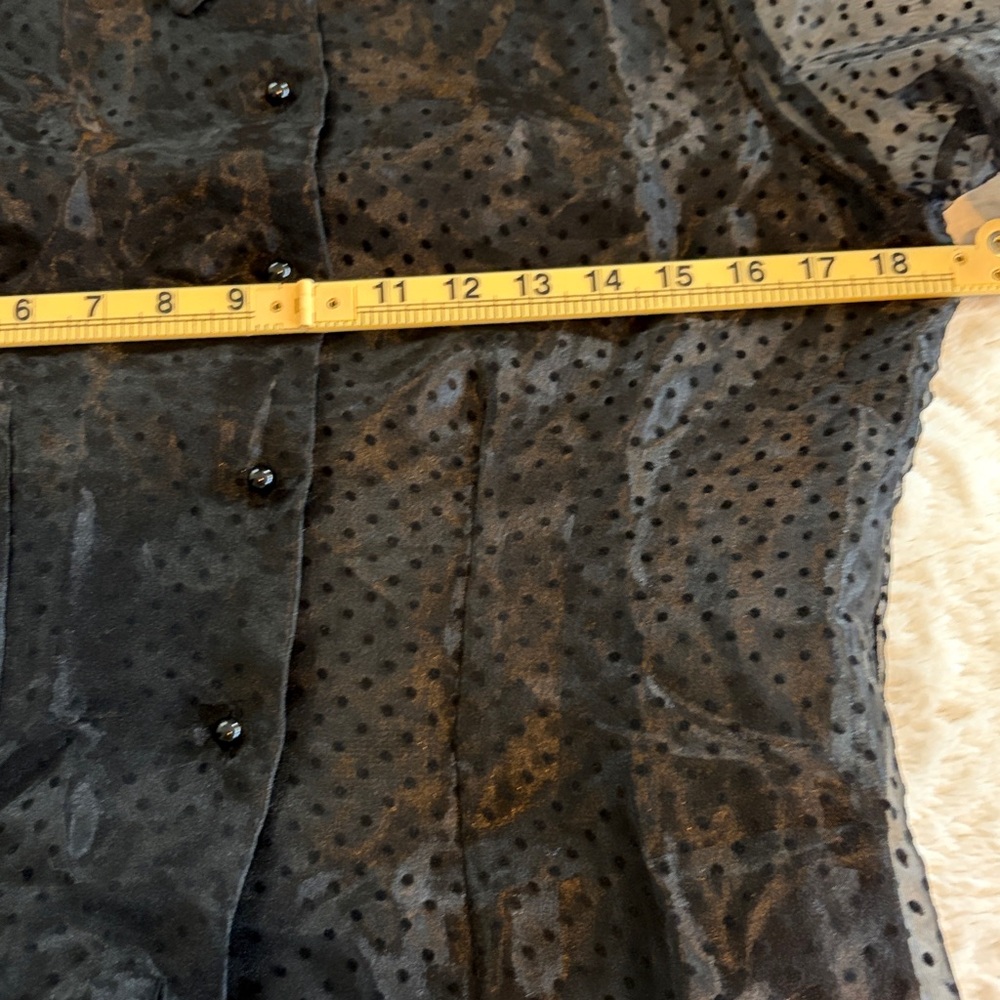 Black Polka Dot Sheer Blouse. 
NWOT - Picture 7 of 8